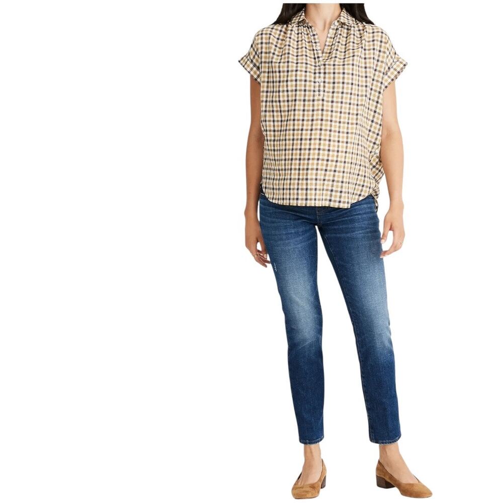 Madewell Maternity Side Panel Slim Boy Jean Ankle Adjustable Edition Pull On 26
